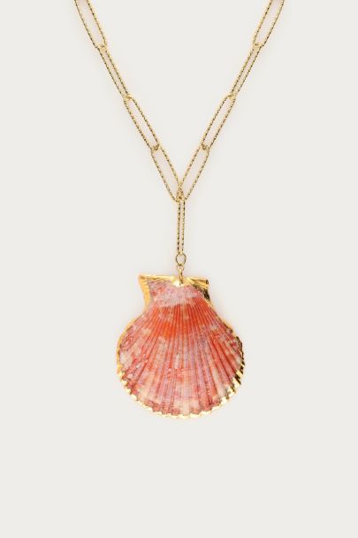 Mer long chain necklace with shell