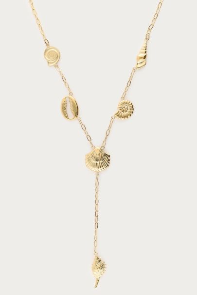 Mer charm necklace with shells