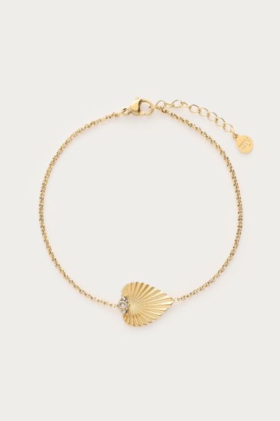 Bracelet Midnight avec cœur rayé 