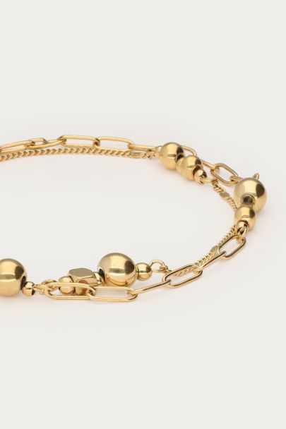Bracelet double Midnight avec pois