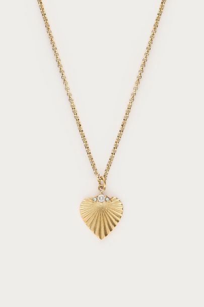 Midnight ketting gestreept hart