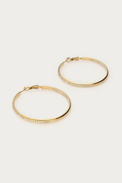 Boucles d’oreilles Midnight avec strass maxi 