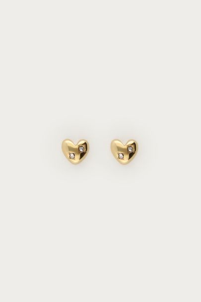 Puces d'oreilles Midnight cœur avec strass