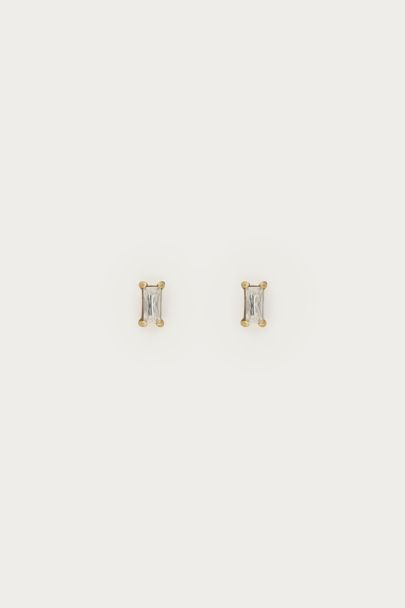 Puces d'oreilles Midnight carrées avec strass