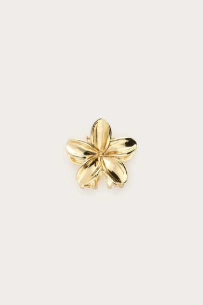 Gold coloured flower hair clip mini