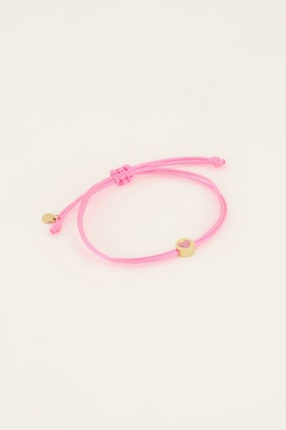 Mini roze armband met hartje | My Jewellery