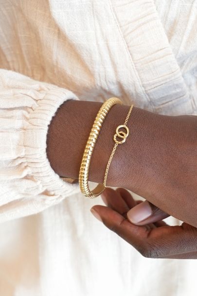 Minimalistisches Armband doppelter Kreis