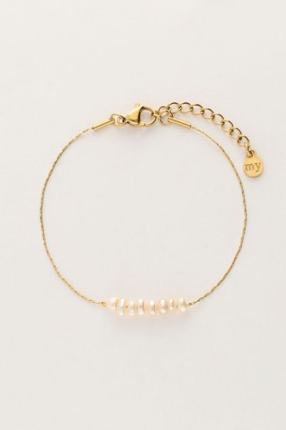 Minimalist bracelet with multiple pearls | My Jewellery