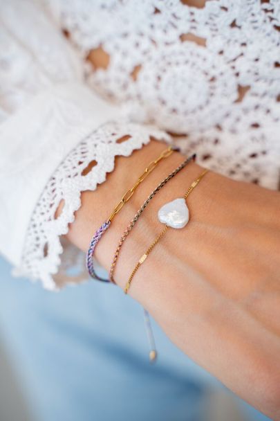 Multicoloured chain rope bracelet 