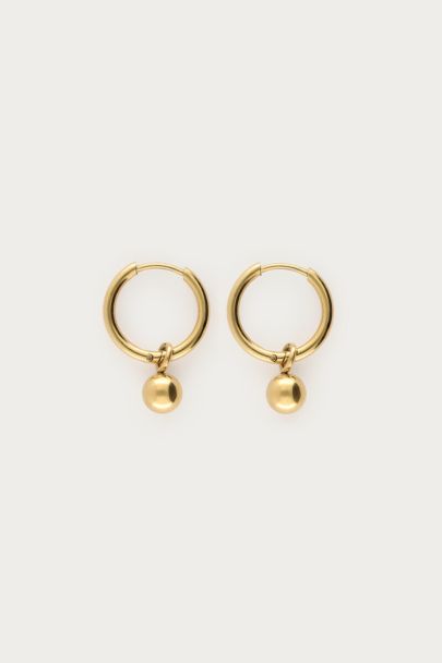 Minimalist hoop earrings with dot