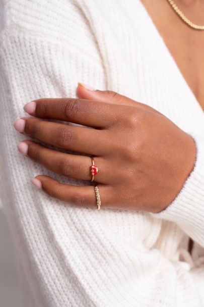 Minimalistischer Ring mit Kugeln