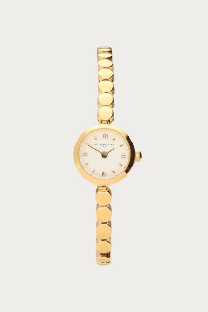 Montre ronde minimaliste avec pois