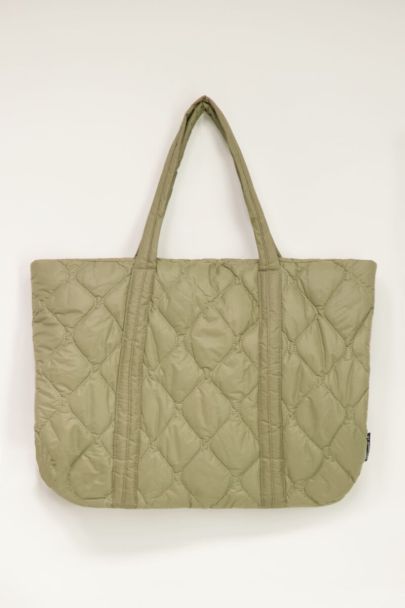 Grüner Puffer-Shopper