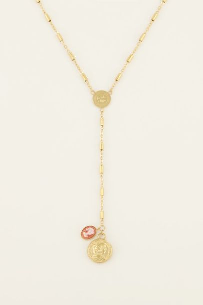 verdieping Sociaal Guggenheim Museum Bold Spirit ketting met cameo & munt | My Jewellery