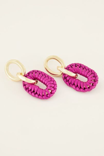 Oorhangers metallic leatherlook | My Jewellery