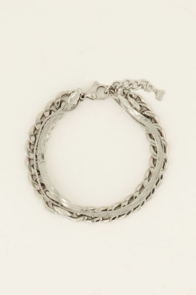 Chunky layered chain bracelet