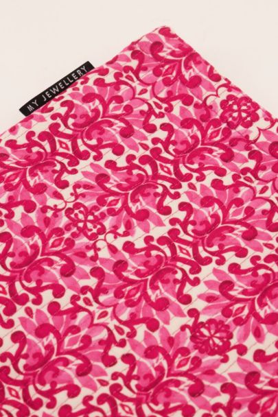 Pink baroque print tote bag