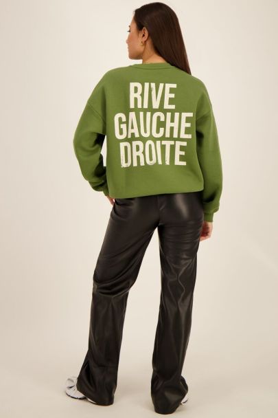 Green Rive Gauche Droite sweater