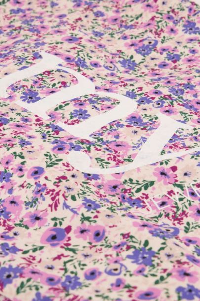 Beiger Shopper mit Blumenprint