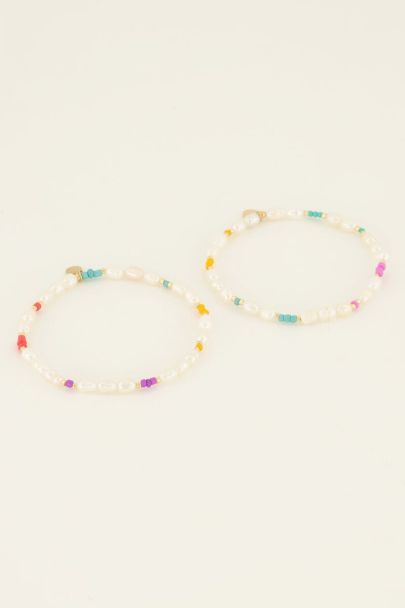 Sunchasers pearl bracelet set with beads | My Jewellery