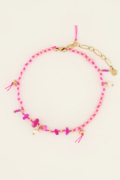 Bracelet de cheville à perles roses Sunchasers
