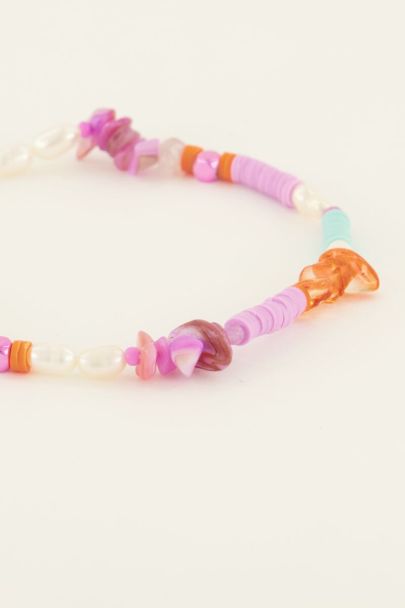 Sunchasers pearl anklet with gemstones