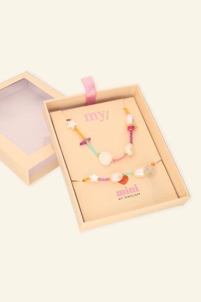 Kindergiftbox schelpen ketting & armband