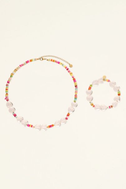 Coffret cadeau pour enfants collier et bracelet coeur