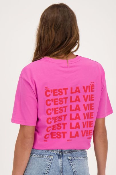Pink T-shirt C'est la vie 