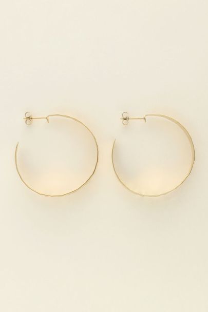 Open hoop earrings with texture | My Jewellery