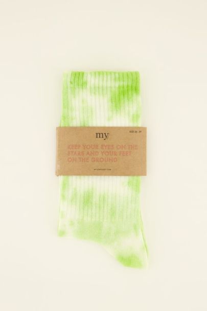 Grüne Tie Dye Socken