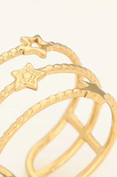 Bague ajustable 3 étoiles