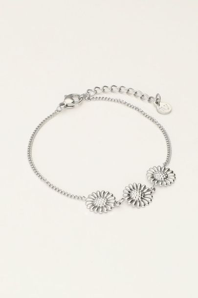 Bracelet with three sunflowers