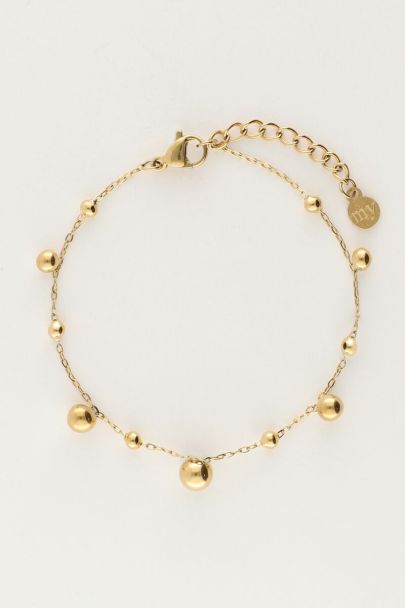 Armband met bolletjes bedels 