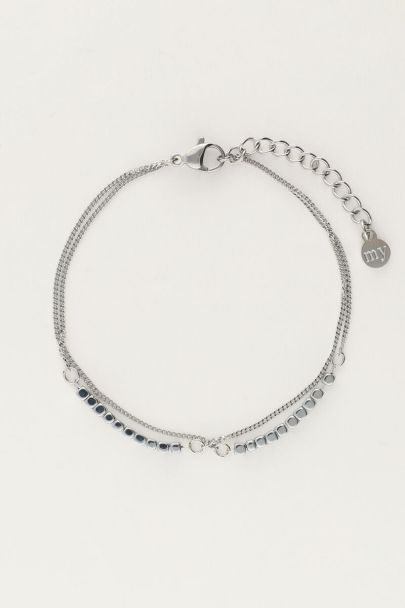 Double bracelet avec carrés