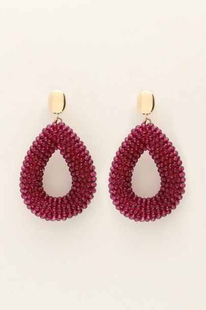 Boucles d'oreilles tendance avec de la réglisse violette