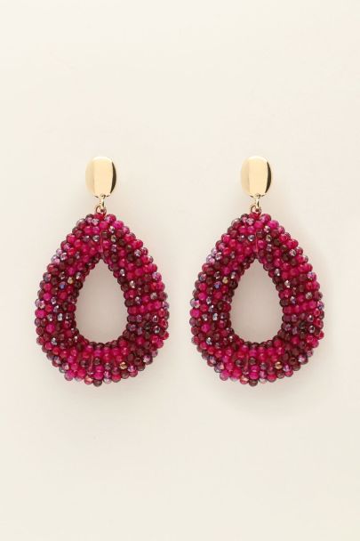 Boucles d'oreilles tendance avec réglisse rose