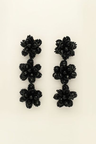 black statement flower earrings | My Jewellery  