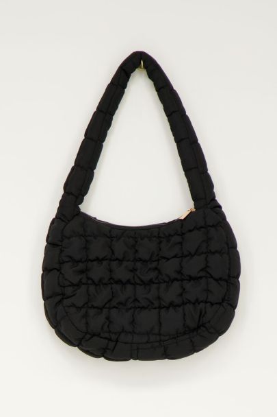 Black puffer shoulder bag | My Jewellery