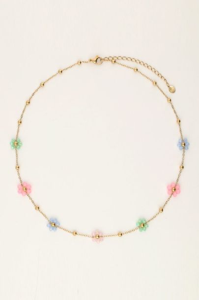 Necklace with domes and pastel flowers | My Jewellery