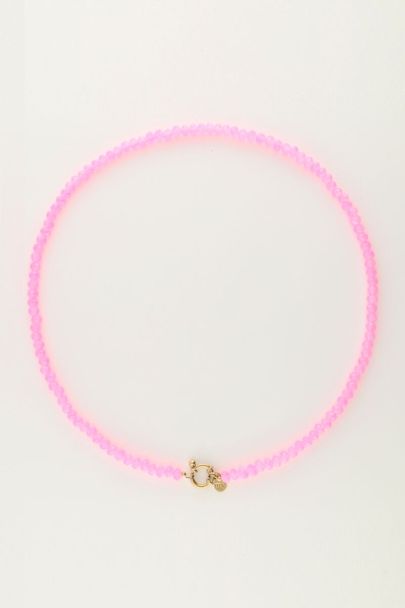 Pink beaded necklace with clasp | My Jewellery