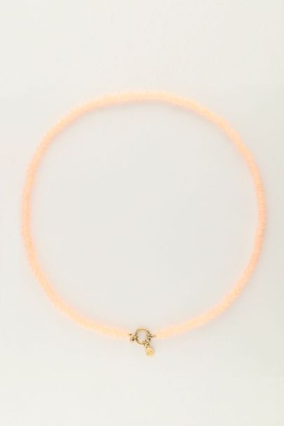 Orange beaded necklace with clasp | My Jewellery