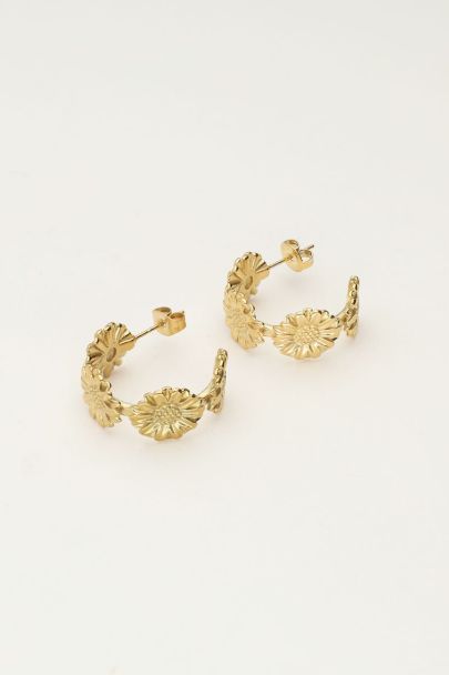 Medium flower hoop earrings | My Jewellery