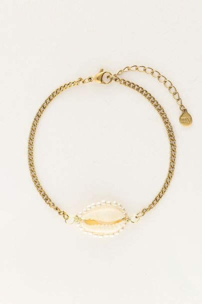 Bracelet with seashell and pearls | My Jewellery