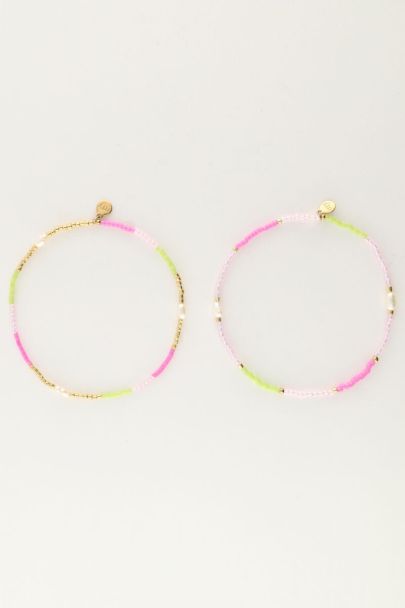 Pink bracelet set miyuki | My Jewellery