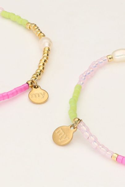 Set de bracelets roses miyuki