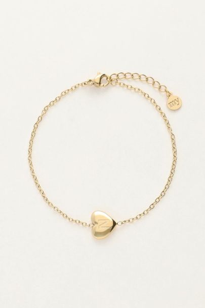 Valentijn hart armband met initial