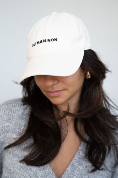 Casquette blanche "oui mais non"