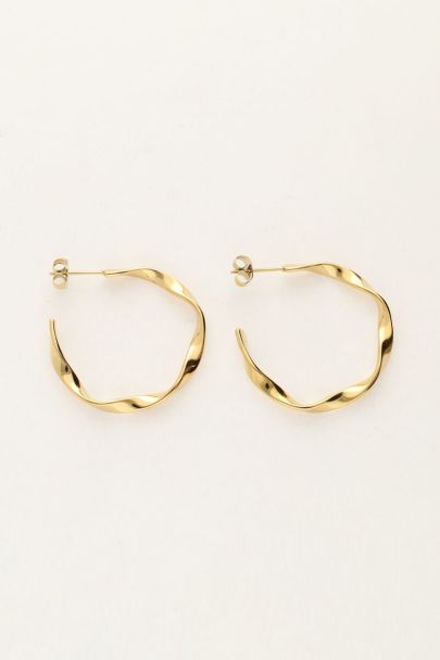 Twisted hoop earrings