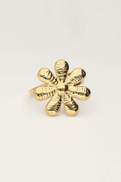 Statement ring met bloem